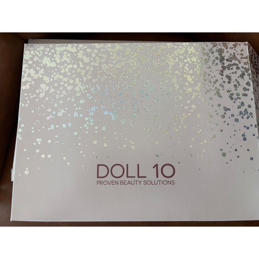 Doll 10 Bauty Collection Box- Rose-Gold and Neutral-toned makeup items & 1 brush